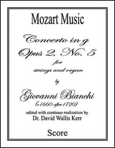 Concerto in G, Opus 2, No. 5 Orchestra sheet music cover